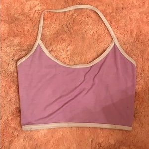 Purple halter crop top
